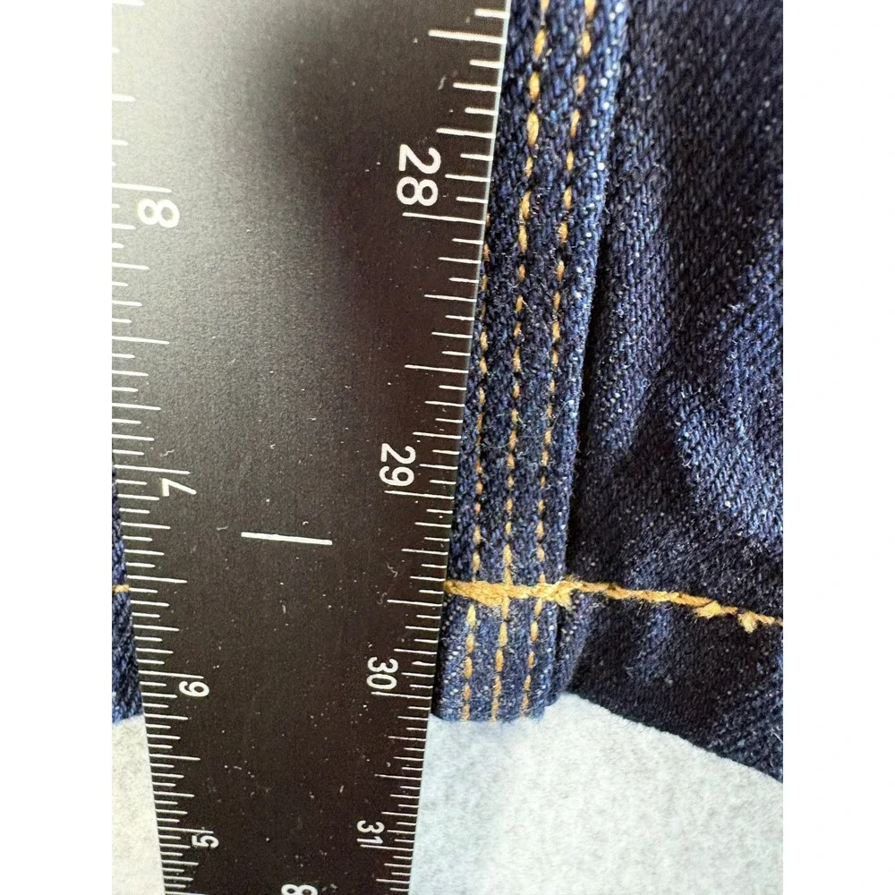 Brixton Straight Jeans Mens 30 Blue Denim Dark Wash Rugged Workwear Regular Fit